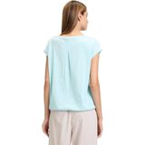 Betty&Co Kurzarmshirt Betty & Co Casual-Shirt mit Print (1-tlg) Materialmix