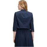 Betty en Co Blazer Blauw - Effen - V-hals - Bolero 3/4 Arm