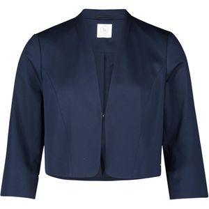 Betty en Co Blazer Blauw - Effen - V-hals - Bolero 3/4 Arm