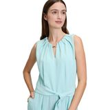 Betty & Co - Jumpsuit - Blauw - Mouwloos - Leer
