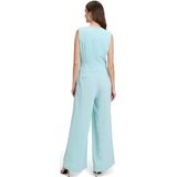 Betty & Co - Jumpsuit - Blauw - Mouwloos - Leer
