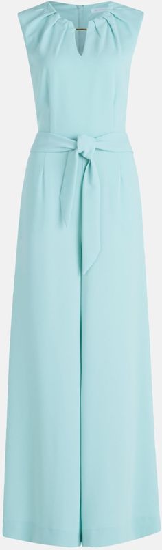 Betty & Co - Jumpsuit - Blauw - Mouwloos - Leer