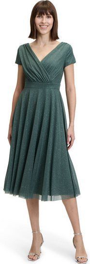 Vera Mont Cocktailjurk voor dames, donkergroen/grijs, 36