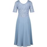 Cocktailjurk - Effen - Chiffon - Ronde Hals - 3/4 Lengte - Halve Mouw