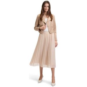 Betty & Co - Beige Midi Rok met Plooien voor Dames