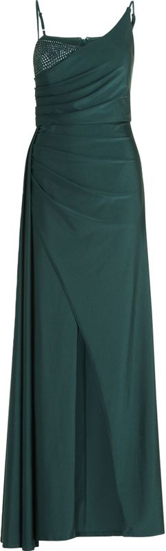 Vera Mont - Maxi Jurk - Groen - Dames - Elegante Jurk met Juwelen