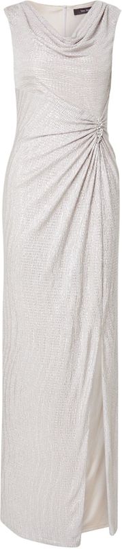 Vera Mont Jurk - Zilver - GlitterMetallic - V-hals