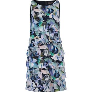 Vera Mont Damesjurk - Blauw/Groen - Elegante Cocktailjurk