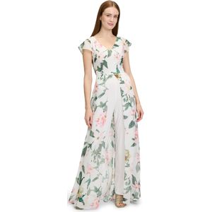 Vera Mont - Bloemen Jumpsuit - Veelkleurig - Chiffon en Jersey Mix