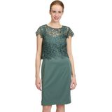 Vera Mont - Cocktailjurk - Lichtroze - Crêpe - Getailleerd, Ronde Hals, Kwartmouw