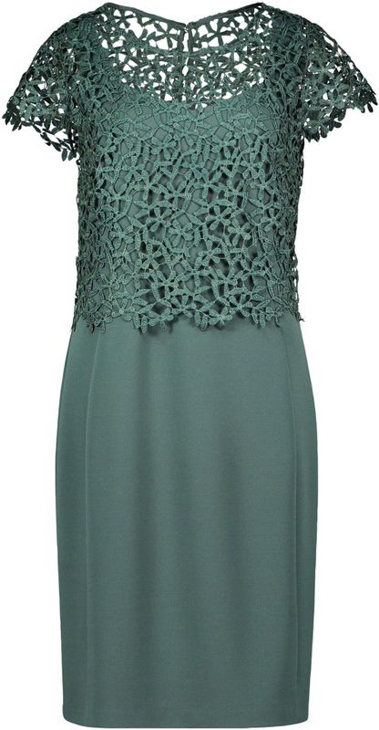 Vera Mont - Cocktailjurk - Lichtroze - Crêpe - Getailleerd, Ronde Hals, Kwartmouw