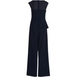 Vera Mont - Jumpsuit - Blauw - Mouwloos - Peplum Detail - Luxe Crêpestof