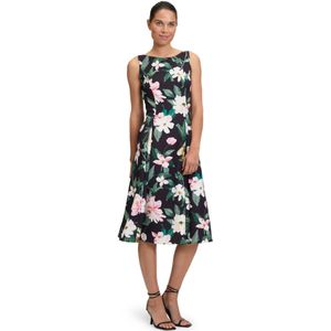 Vera Mont - Cocktailjurk - Veelkleurig - Bloemenprint - Mouwloos met Rits
