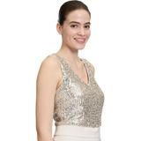 Vera Mont - Elegant Jumpsuit - Beige - Dames - Pailletten