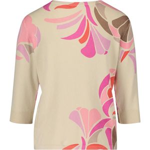 Betty Barclay - Veelkleurige Fijngebreide Trui met Pailletten en Bloemen