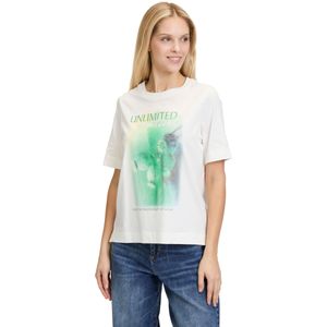 Cartoon, Dames, Tops, Wit, Maat: L