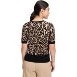 Betty Barclay - Fijngebreide Trui - Zwart - Dierenprint