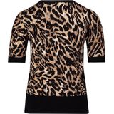 Betty Barclay - Fijngebreide Trui - Zwart - Dierenprint