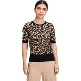 Betty Barclay - Fijngebreide Trui - Zwart - Dierenprint