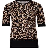Betty Barclay - Fijngebreide Trui - Zwart - Dierenprint