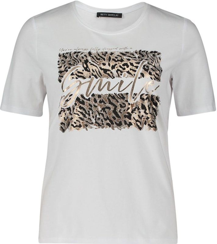 Betty Barclay - Moderne Placement Basic Shirt - Wit - Dames