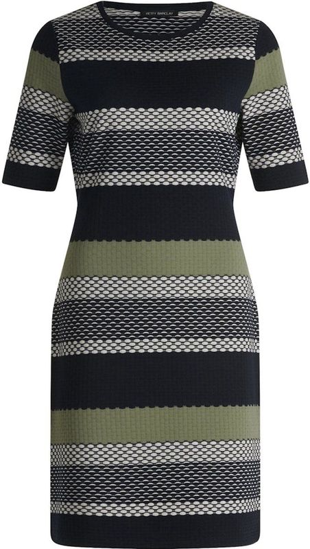 Betty Barclay - Gestreepte Jurk - Veelkleurig - Korte Mouwen