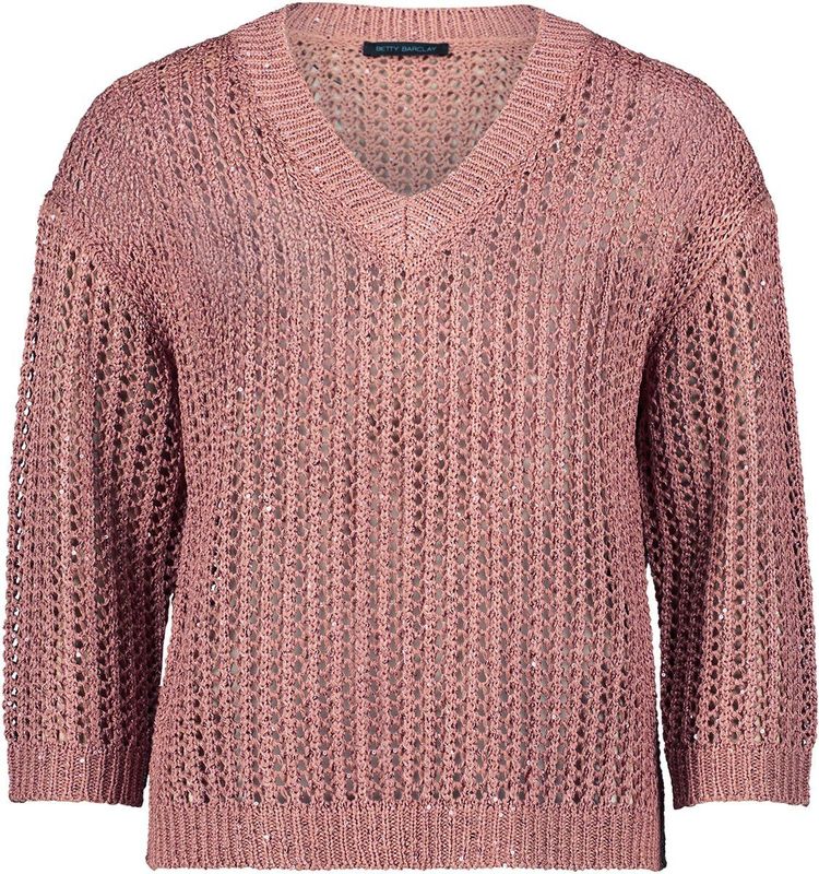 Betty Barclay - Pailletten Gebreide Trui - Roze - Dames