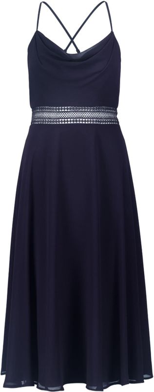Vera Mont - Cocktailjurk - Nachtblauw - Getailleerd Model - Mouwloos