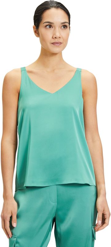 Satin-Bluse mit V-Ausschnitt
