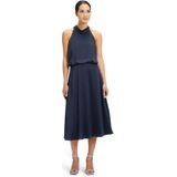 Vera Mont - Satin Cocktailjurk - Blauw - Dames - Opstaande Kraag