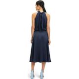 Vera Mont - Satin Cocktailjurk - Blauw - Dames - Opstaande Kraag