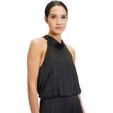 Vera Mont - Cocktailjurk - Effen Zwart - Satijn - Midi-Lengte