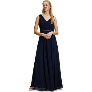 Vera Mont - Avondjurk - Nachtblauw - Flare - V-hals - Mouwloos