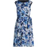 Vera Mont - Chiffon Cocktailjurk - Veelkleurig - Mouwloos - Met Riem