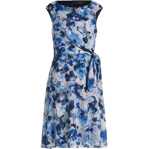 Vera Mont - Chiffon Cocktailjurk - Veelkleurig - Mouwloos - Met Riem