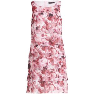 Vera Mont - Cocktailjurk - Veelkleurig - Elegante Chiffon met Ruche