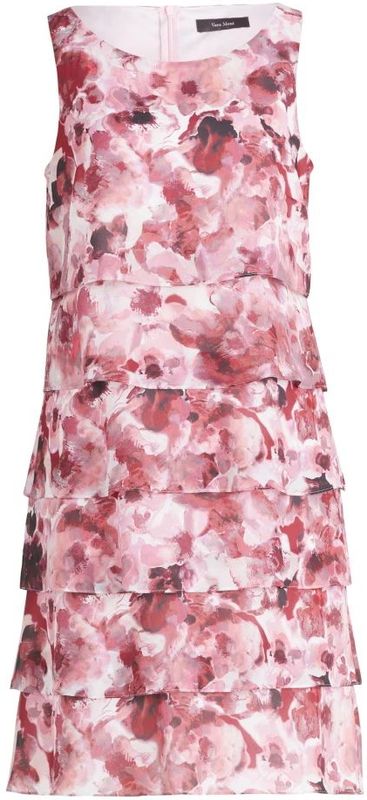 Vera Mont - Cocktailjurk - Veelkleurig - Elegante Chiffon met Ruche