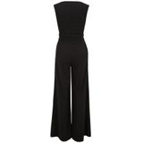 Jumpsuit - Effen - Gladde Stof - Mouwloos - Lange Lengte