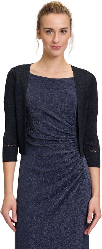 Vera Mont - Glitterende Gebreide Bolero - Blauw - Dames