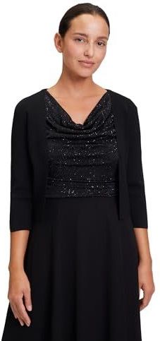 Vera Mont - Glitter Gebreide Bolero - Zwart - Dames