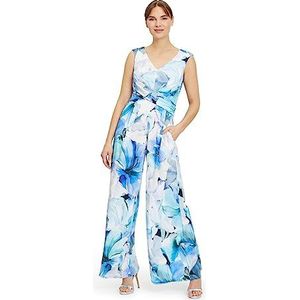 Vera Mont Jumpsuit voor dames, blauw/wit, 52, Blauw/Wit