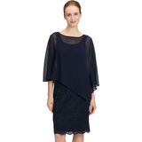 Vera Mont - Cocktailjurk - Blauw - Chiffon - Kant