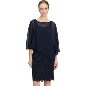 Vera Mont - Cocktailjurk - Blauw - Chiffon - Kant
