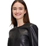 Betty Barclay - Blazer - Zwart - Imitatieleder - Aansluitende Pasvorm