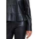 Betty Barclay - Blazer - Zwart - Imitatieleder - Aansluitende Pasvorm