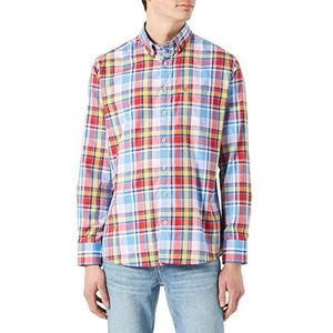 bugatti Heren 9350-38412 overhemd met button-down-kraag, rood, standaard, rood, 3XL