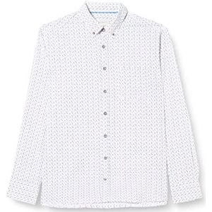 bugatti Heren 9350-38803 overhemd met button-down-kraag, marineblauw, standaard, marineblauw, S