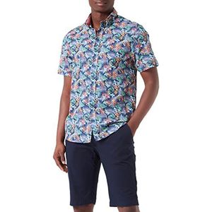 bugatti Heren 9450-38333 hemd met button-down kraag, marine-370, regular, Marine-370, S