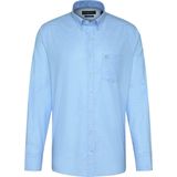 Lichtblauw Overhemd - Knopen - Button-downkraag - Lange Mouwen - Modern Fit