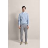 Gebreide Trui - Lichtblauw - Regular Fit - V-hals - Lange Mouwen